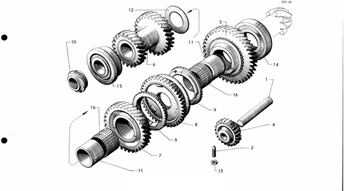 3rd, 4th gear pinions, page 149 — 577 Parts Catalogue — Volume I