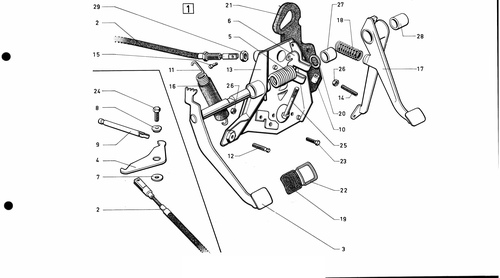 Pedal gear bvm LHD, page 207 — 577 Parts Catalogue — Volume I