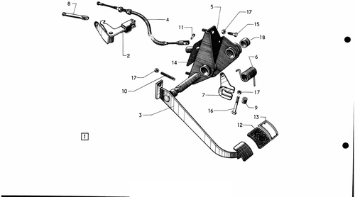 Pedal gear bvm RHD, page 210 — 577 Parts Catalogue — Volume I