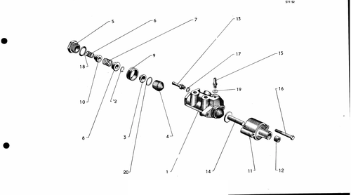Brake control DV, DT, page 212 — 577 Parts Catalogue — Volume I