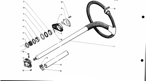 Steer'g wheel dna - not USA, S., page 231 — 577 Parts Catalogue — Volume I