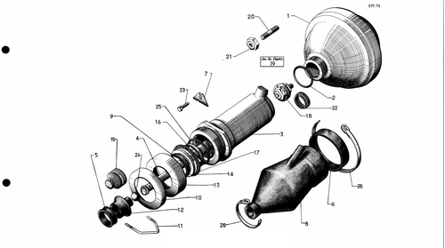 Rear suspn. cyls., page 274 — 577 Parts Catalogue — Volume I