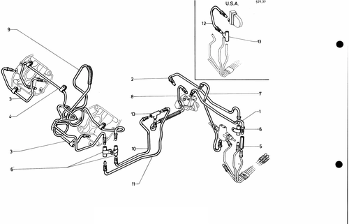 Fr. brake pipes DV, DT, page 285 — 577 Parts Catalogue — Volume I