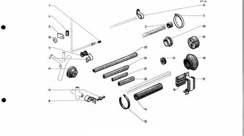 Securing of piping, page 304 — 577 Parts Catalogue — Volume I