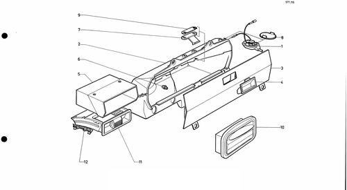 Ashtray, glove box, page 426 — 577 Parts Catalogue — Volume I