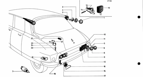Rear lights USA, page 463 — 577 Parts Catalogue — Volume I
