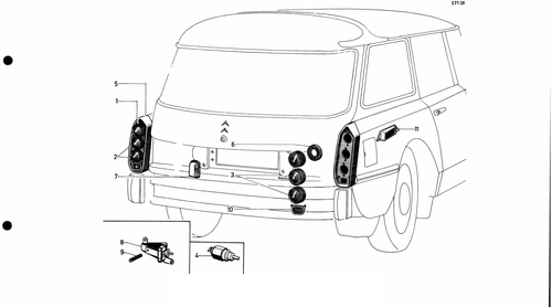 Rear lights BREAK, page 467 — 577 Parts Catalogue — Volume I