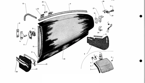 Rear wings (Bl), page 508 — 577 Parts Catalogue — Volume I
