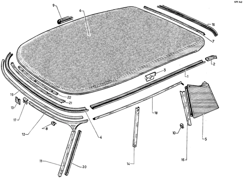Roof, page 519 — 577 Parts Catalogue — Volume I