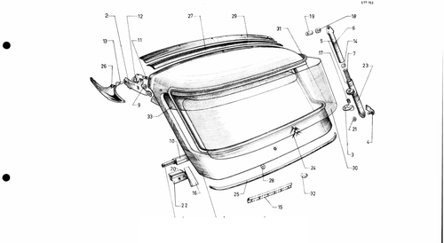 Upper r. door - Bk, page 562 — 577 Parts Catalogue — Volume I