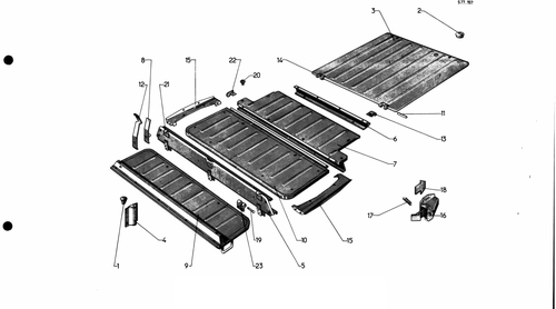 Rear floor - Bk C, page 577 — 577 Parts Catalogue — Volume I