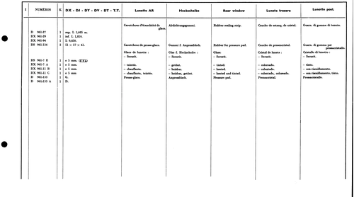 Rear window - Bl, page 586 — 577 Parts Catalogue — Volume I