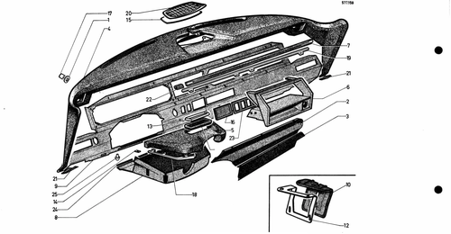 Dashboard LHD, page 587 — 577 Parts Catalogue — Volume I