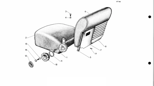 Fr. seats PA, page 608 — 577 Parts Catalogue — Volume I
