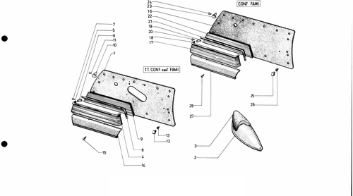 Fr. door trim Confort, page 640 — 577 Parts Catalogue — Volume I