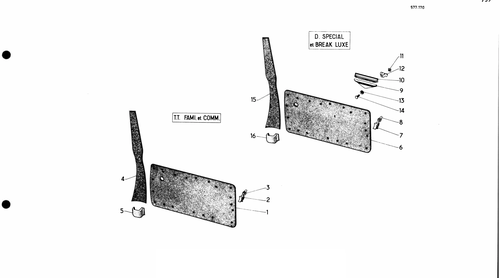 Rear door inner panels, page 646 — 577 Parts Catalogue — Volume I