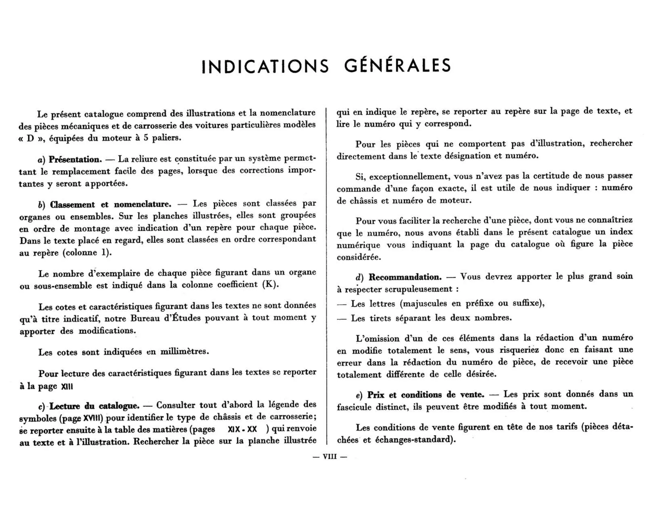 General information, page 8 of 344 — 598 Parts Catalogue — Volume I
