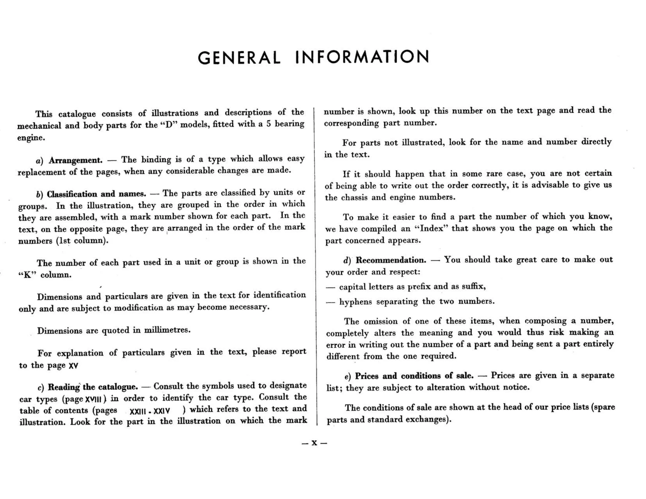 General information, page 10 of 344 — 598 Parts Catalogue — Volume I