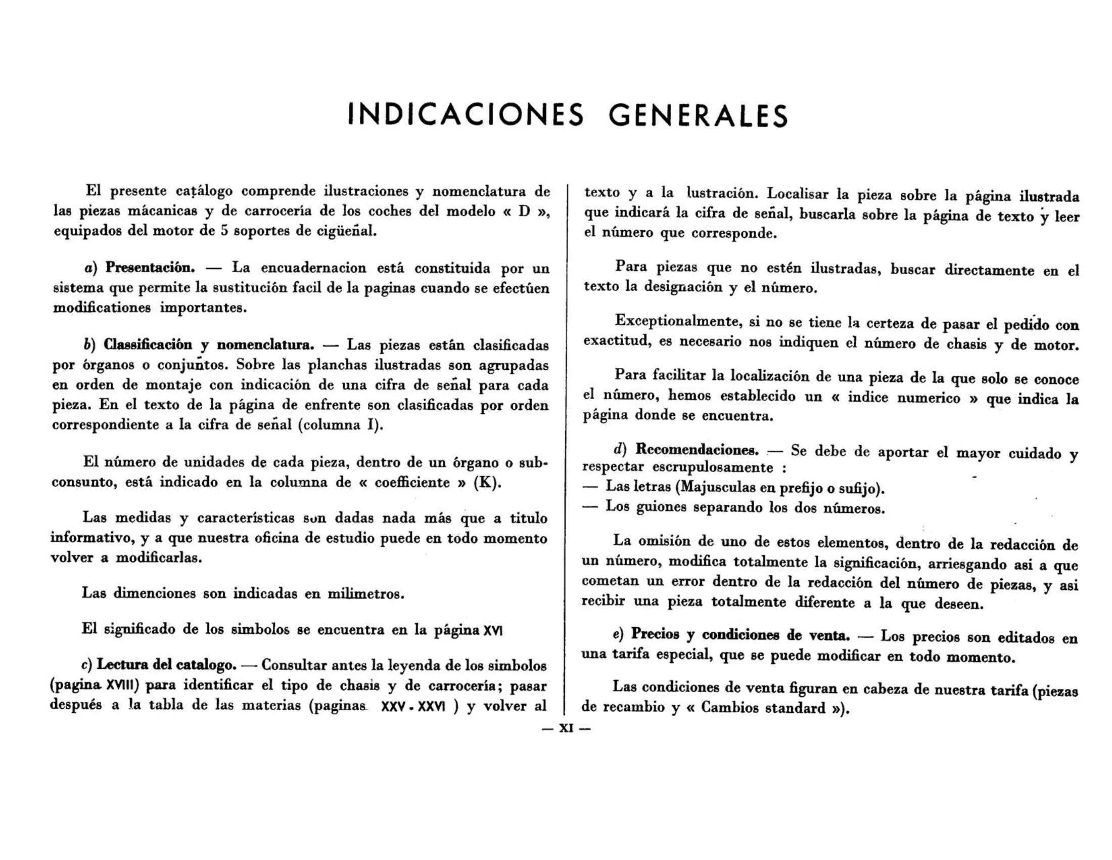 General information, page 11 of 344 — 598 Parts Catalogue — Volume I