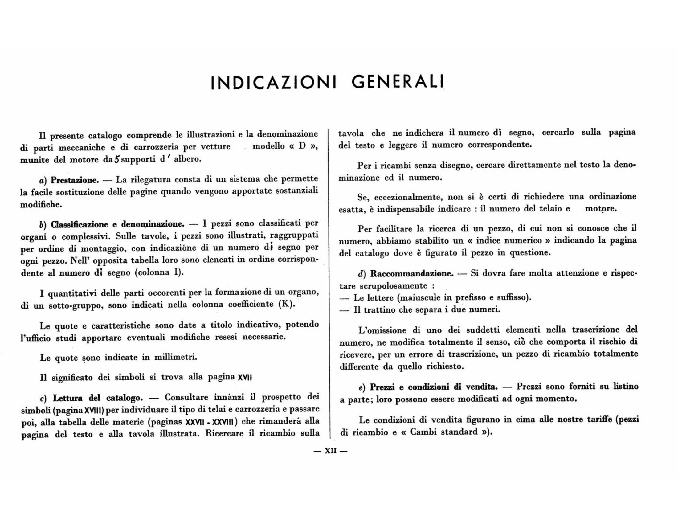General information, page 12 of 344 — 598 Parts Catalogue — Volume I