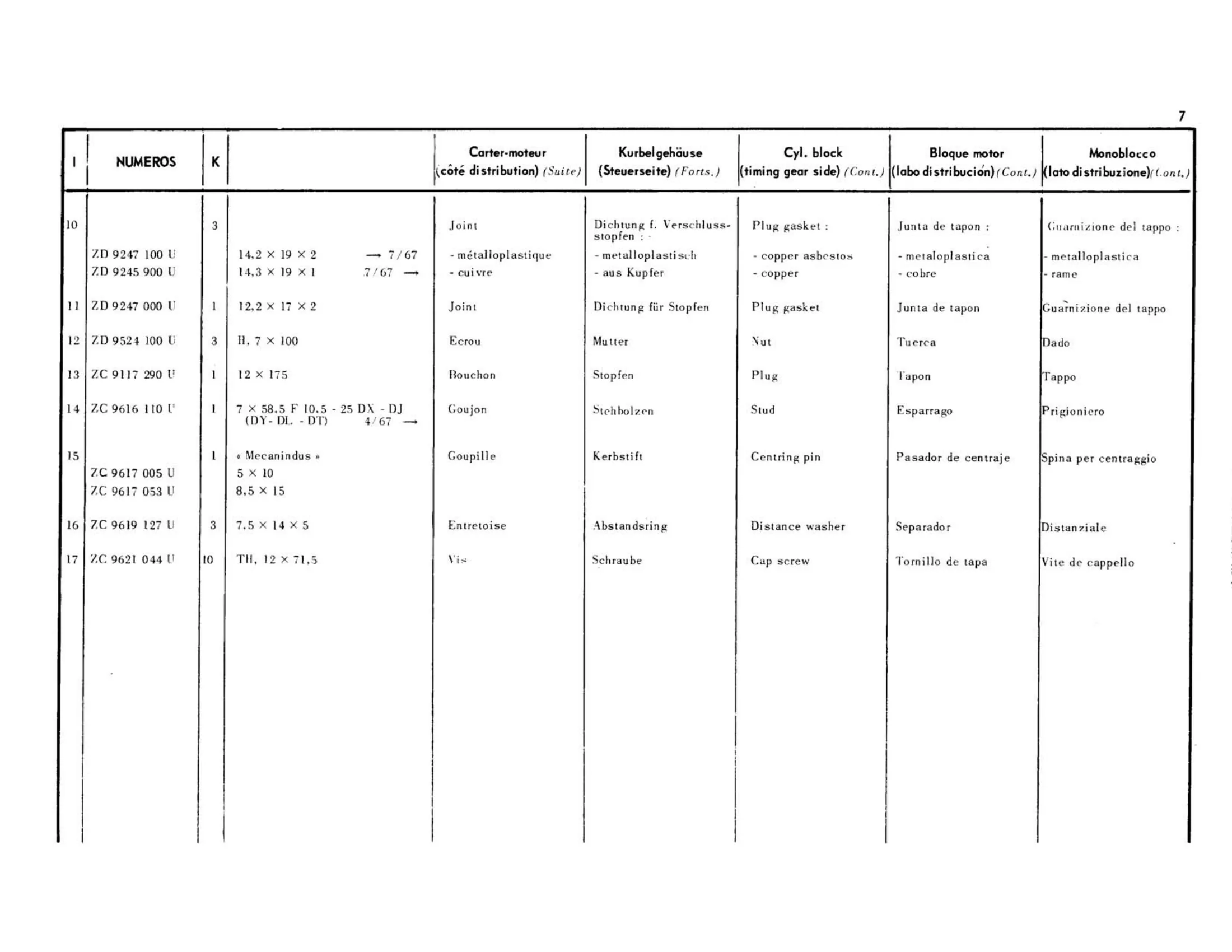 Cylinder block, page 49 of 344 — 598 Parts Catalogue — Volume I
