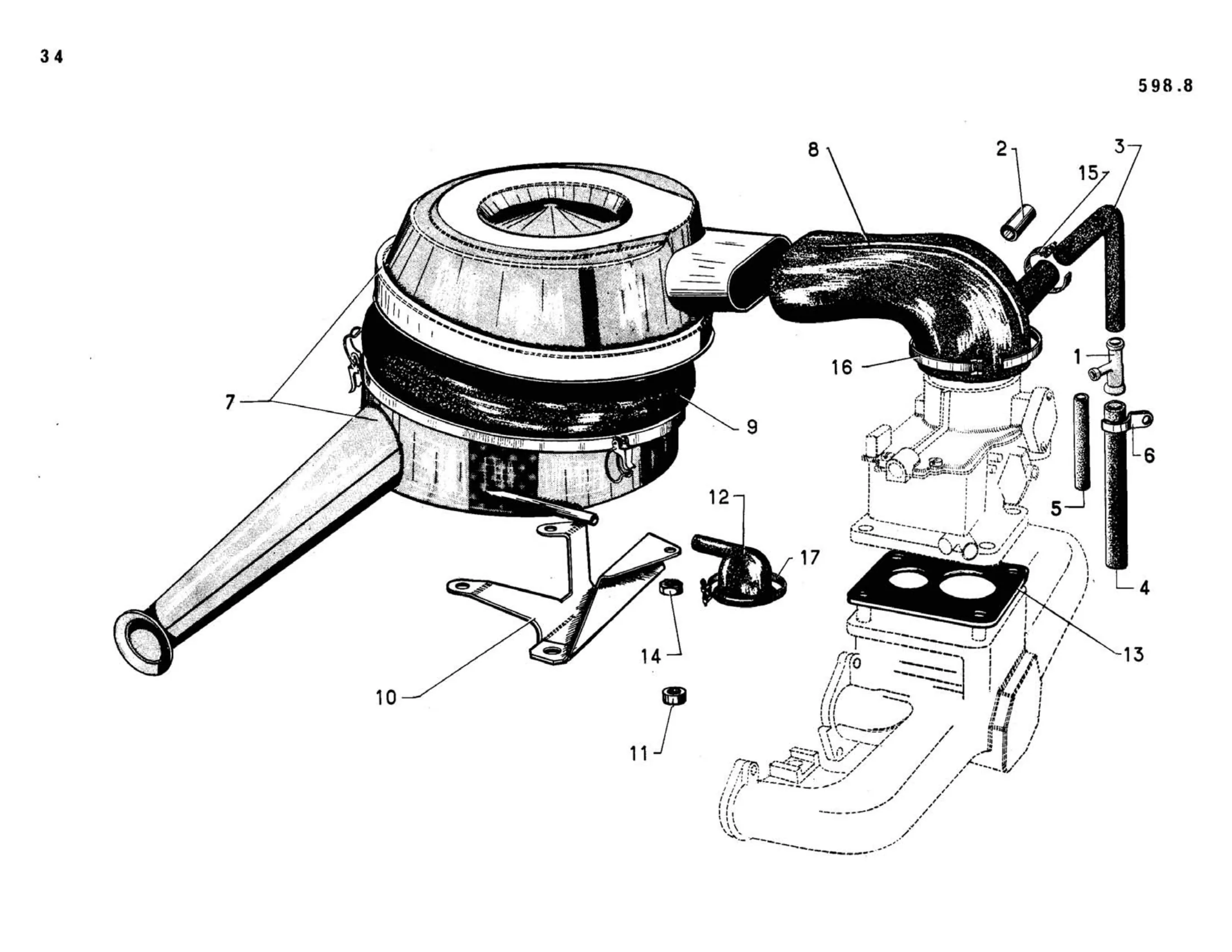 Air filter, page 69 of 344 — 598 Parts Catalogue — Volume I