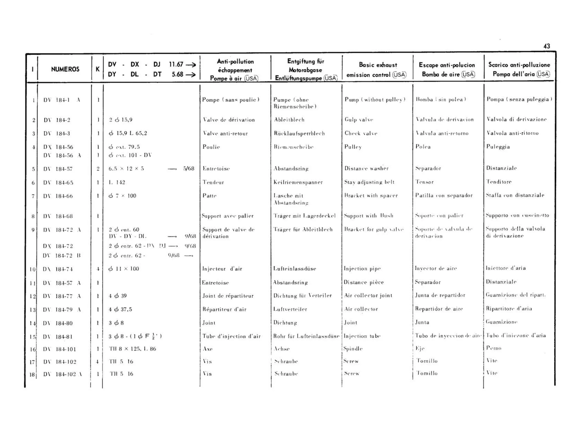 Pollution equipment, page 76 of 344 — 598 Parts Catalogue — Volume I