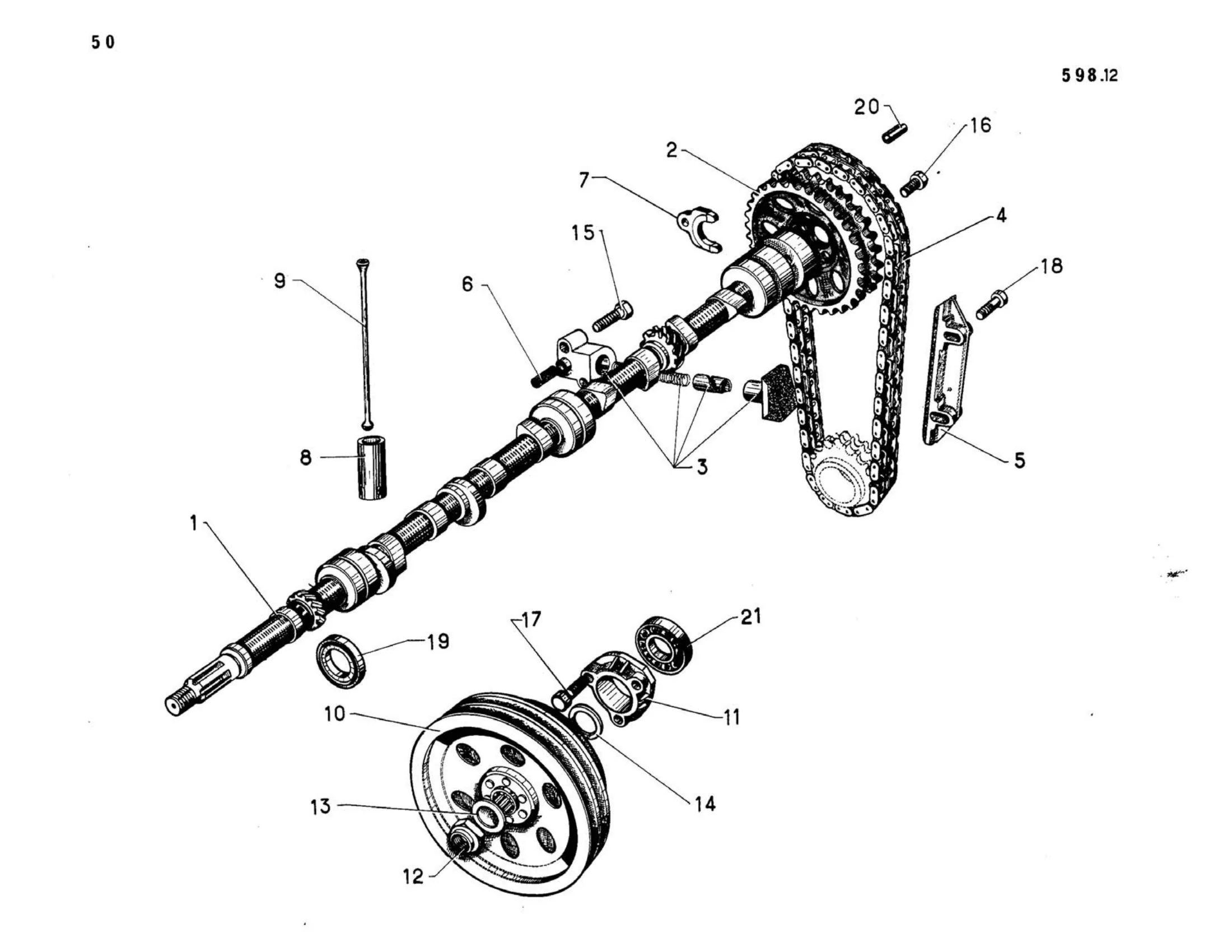 Cam, valve train, page 81 of 344 — 598 Parts Catalogue — Volume I