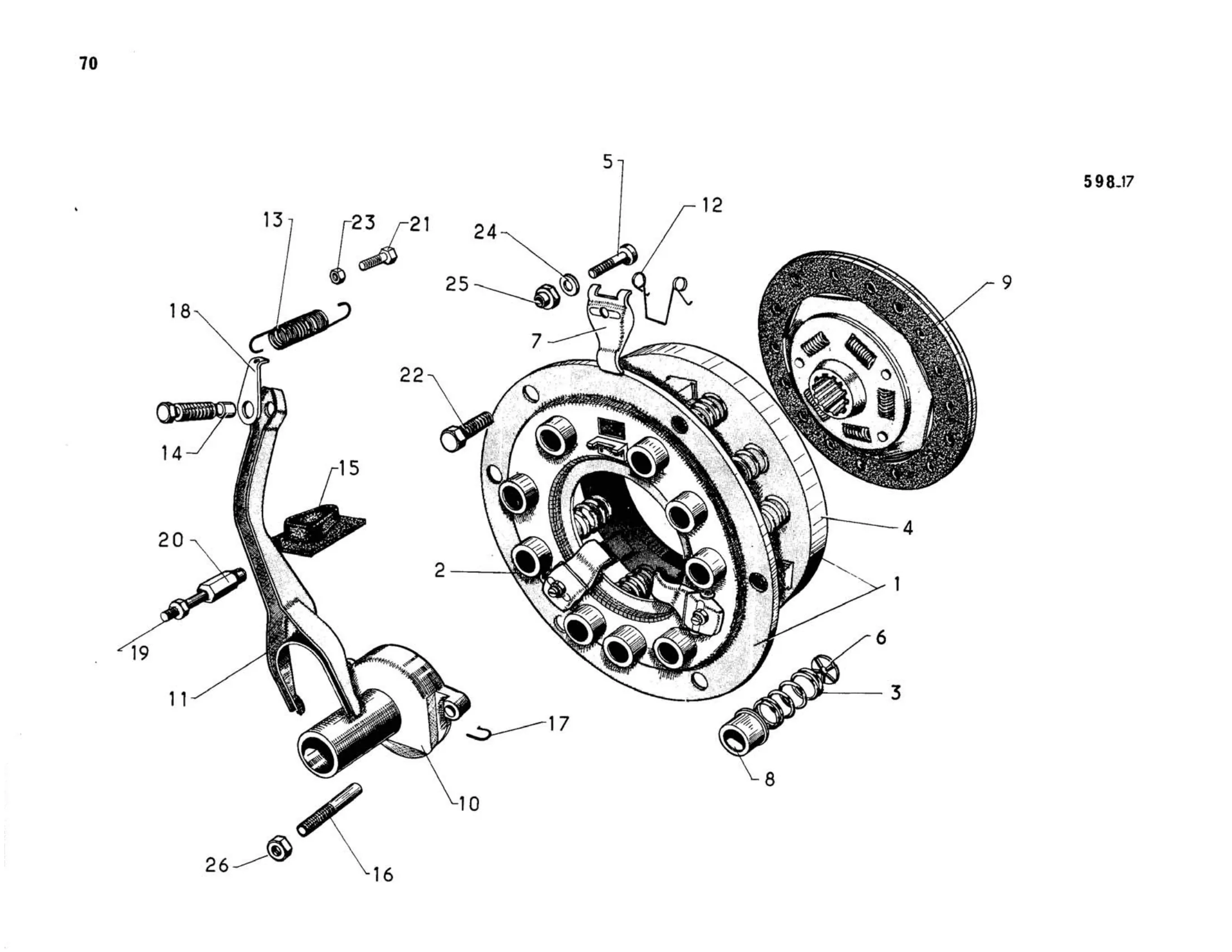 Clutch, page 96 of 344 — 598 Parts Catalogue — Volume I