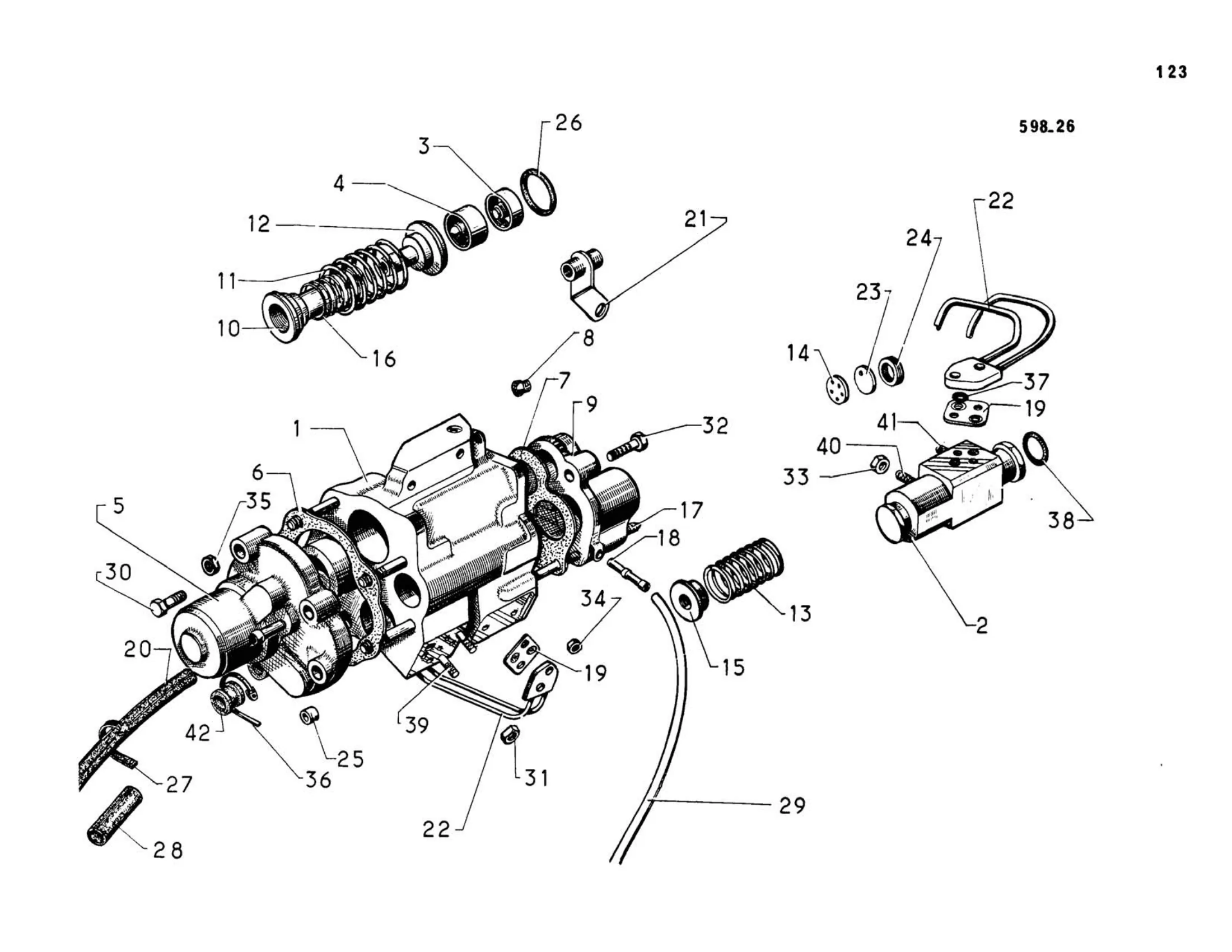 Clutch control, BVH, page 132 of 344 — 598 Parts Catalogue — Volume I