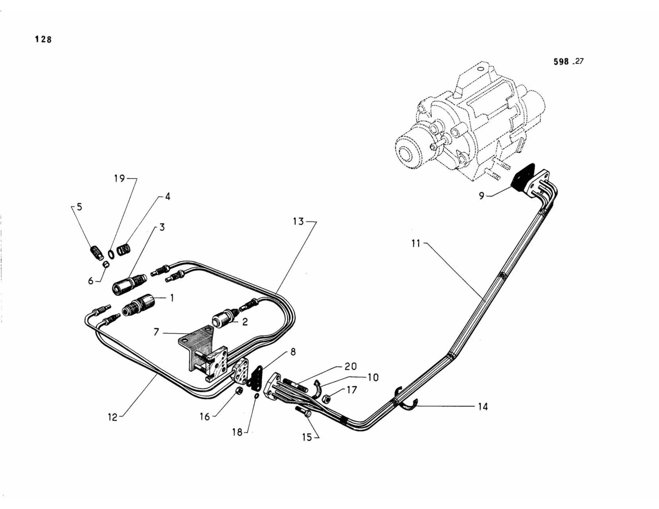 Hydraulic selector, page 136 of 344 — 598 Parts Catalogue — Volume I