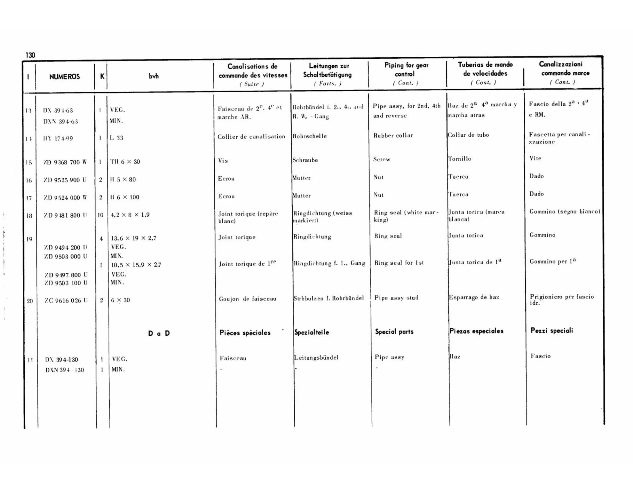 Shift piping, page 138 of 344 — 598 Parts Catalogue — Volume I