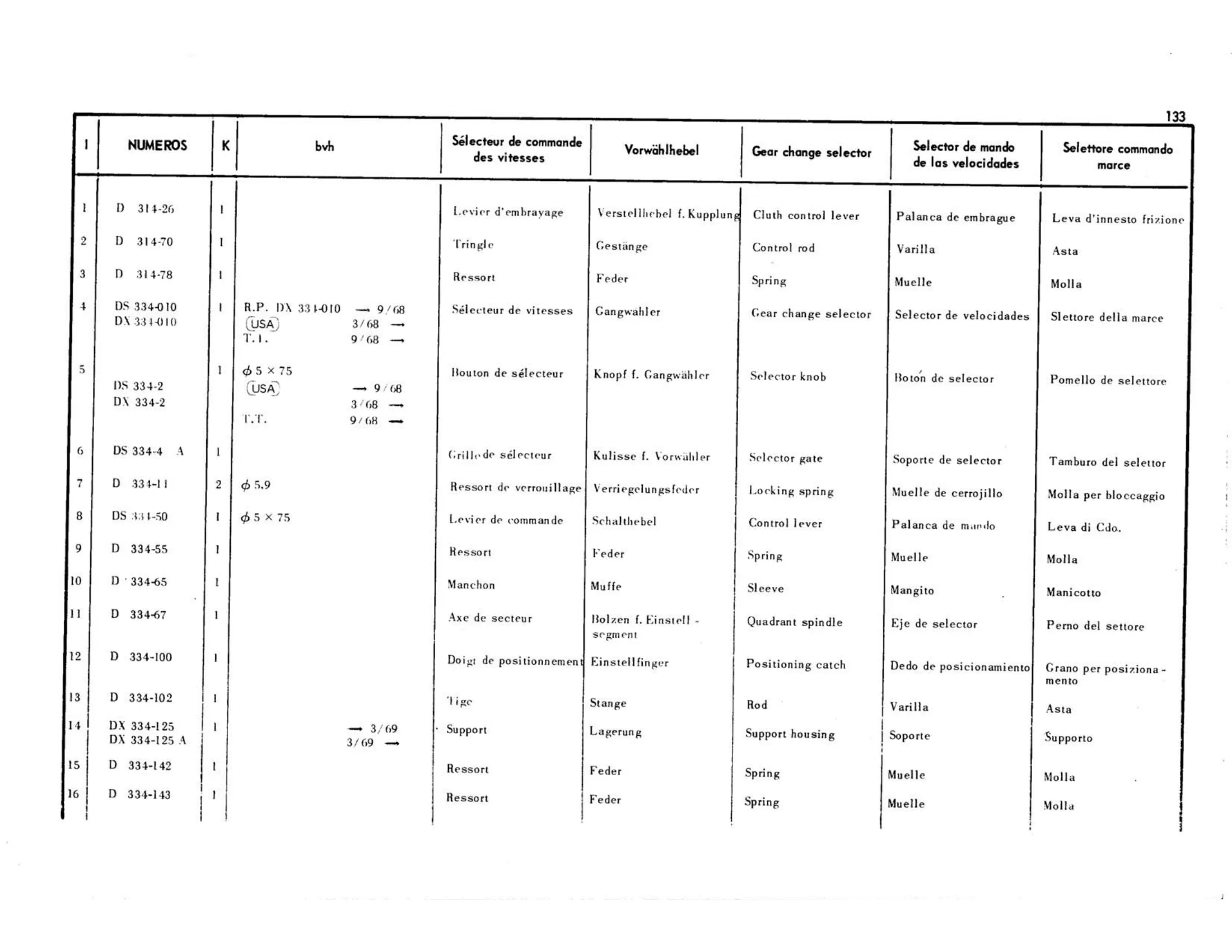 Shift piping, page 140 of 344 — 598 Parts Catalogue — Volume I