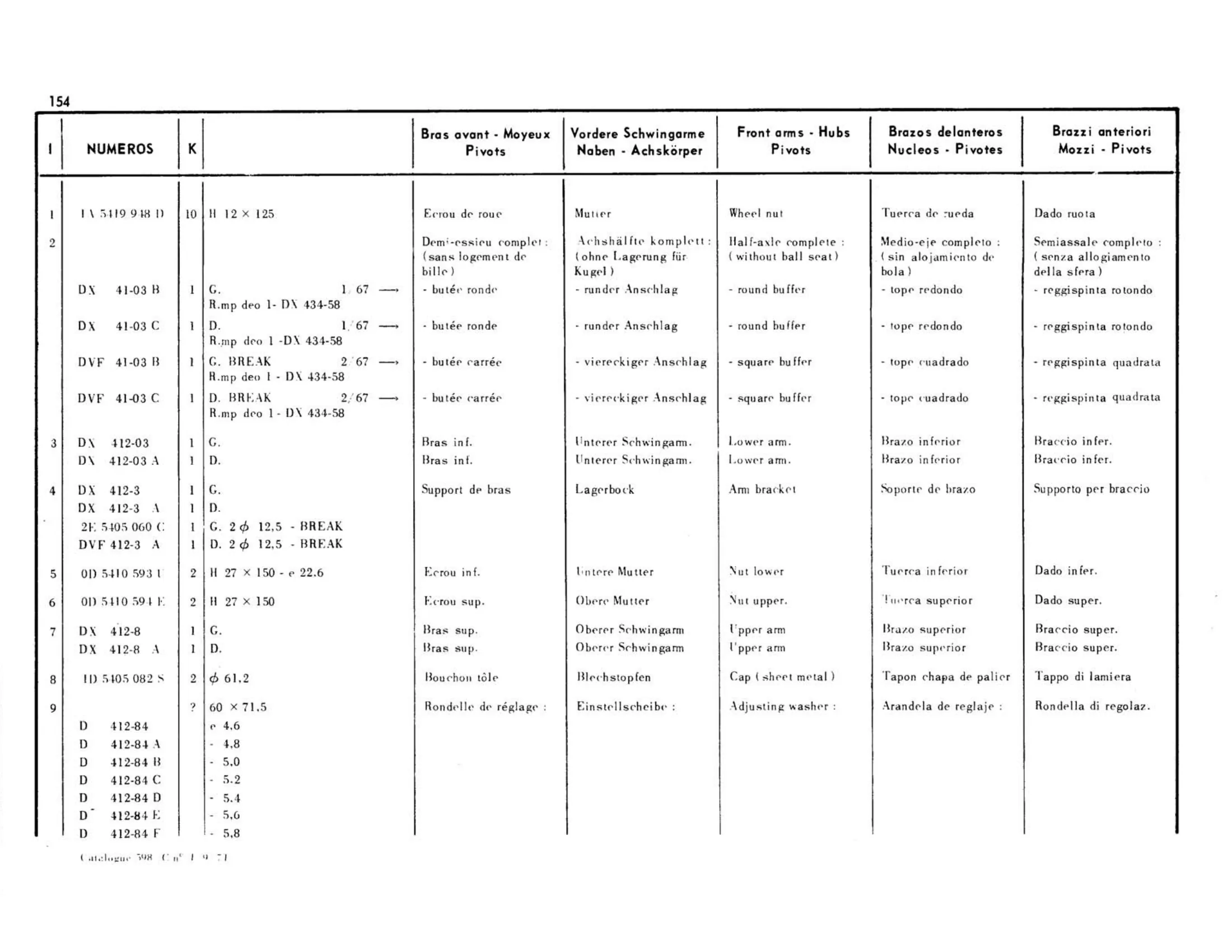 Final drive, brake rotors, axles, page 155 of 344 — 598 Parts Catalogue — Volume I