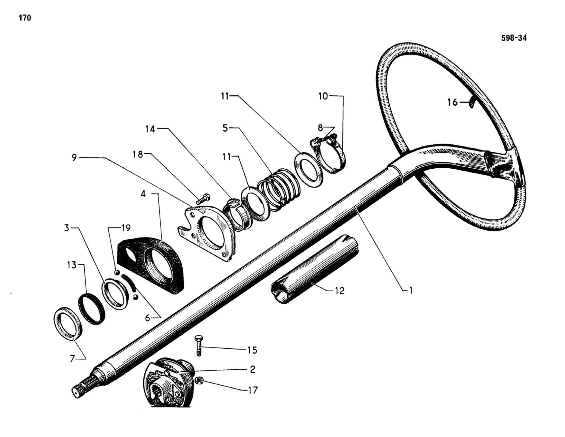 Hubs, brake drums, page 165 of 344 — 598 Parts Catalogue — Volume I