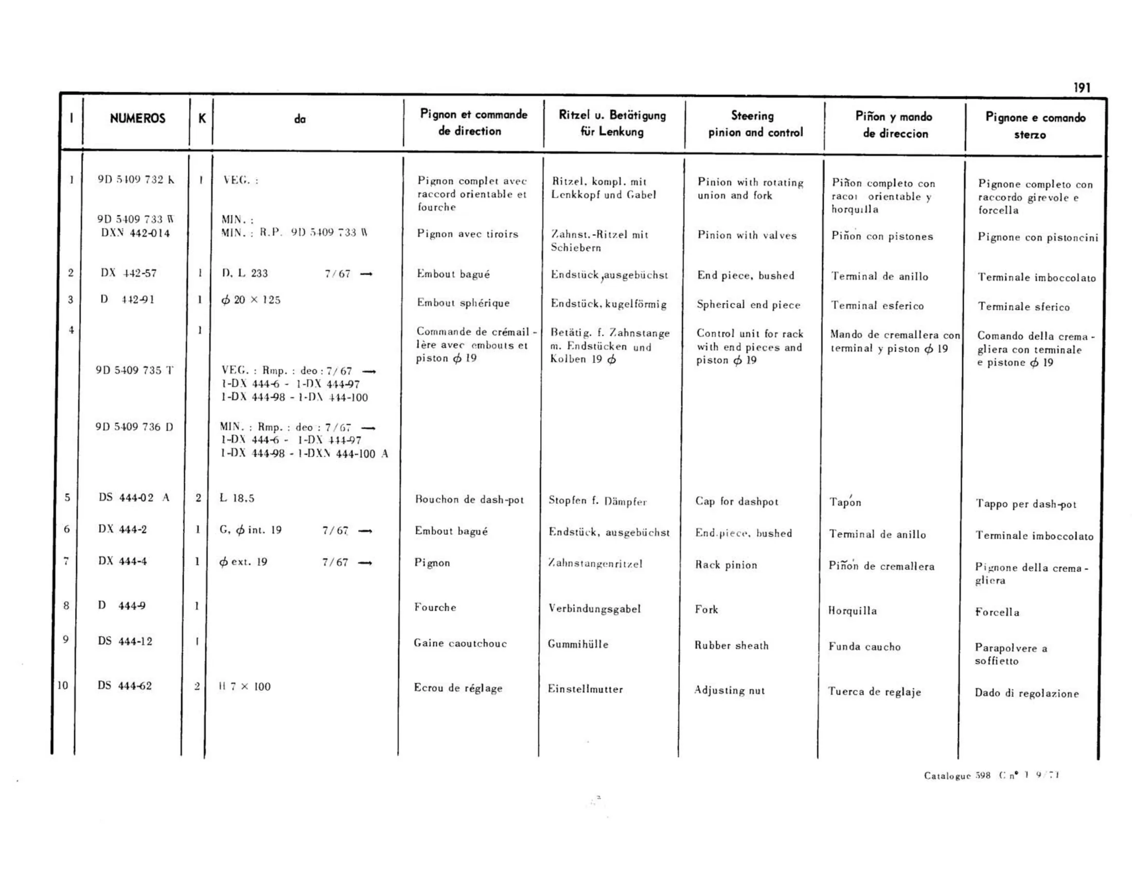 Assist, page 181 of 344 — 598 Parts Catalogue — Volume I