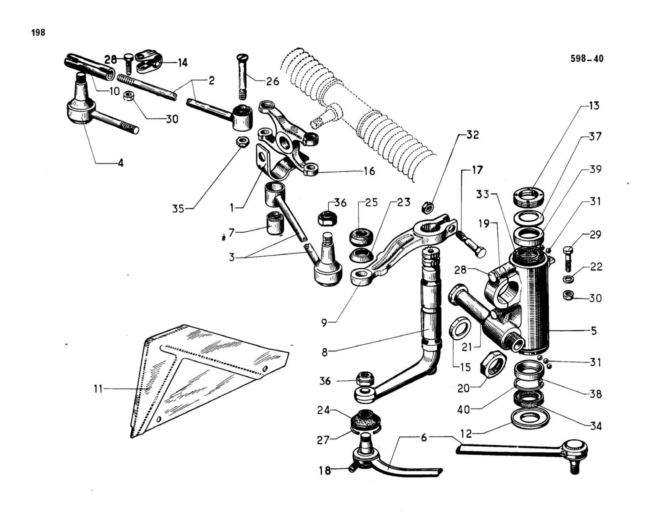 Pinion, and control, page 185 of 344 — 598 Parts Catalogue — Volume I