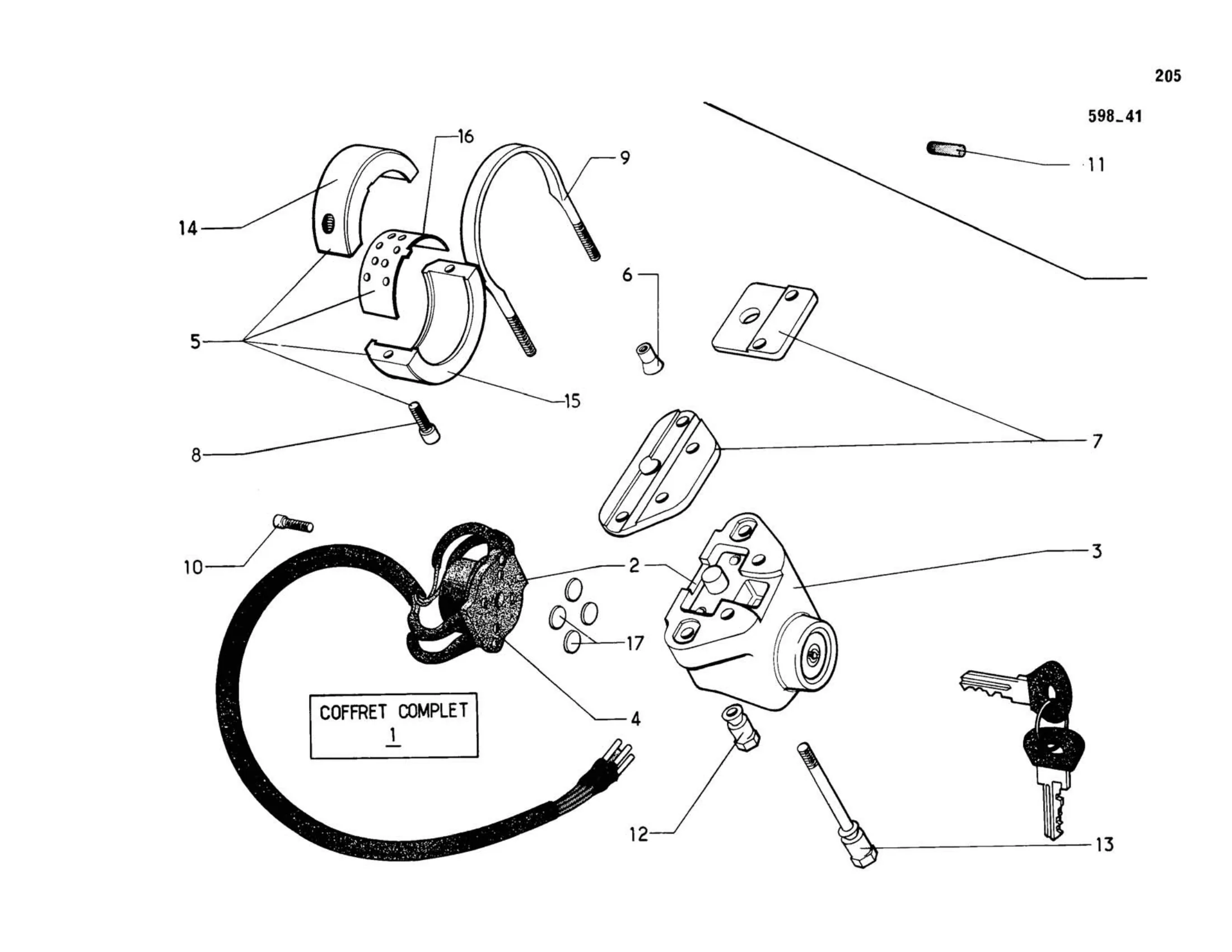 Steering rods and relays, page 189 of 344 — 598 Parts Catalogue — Volume I