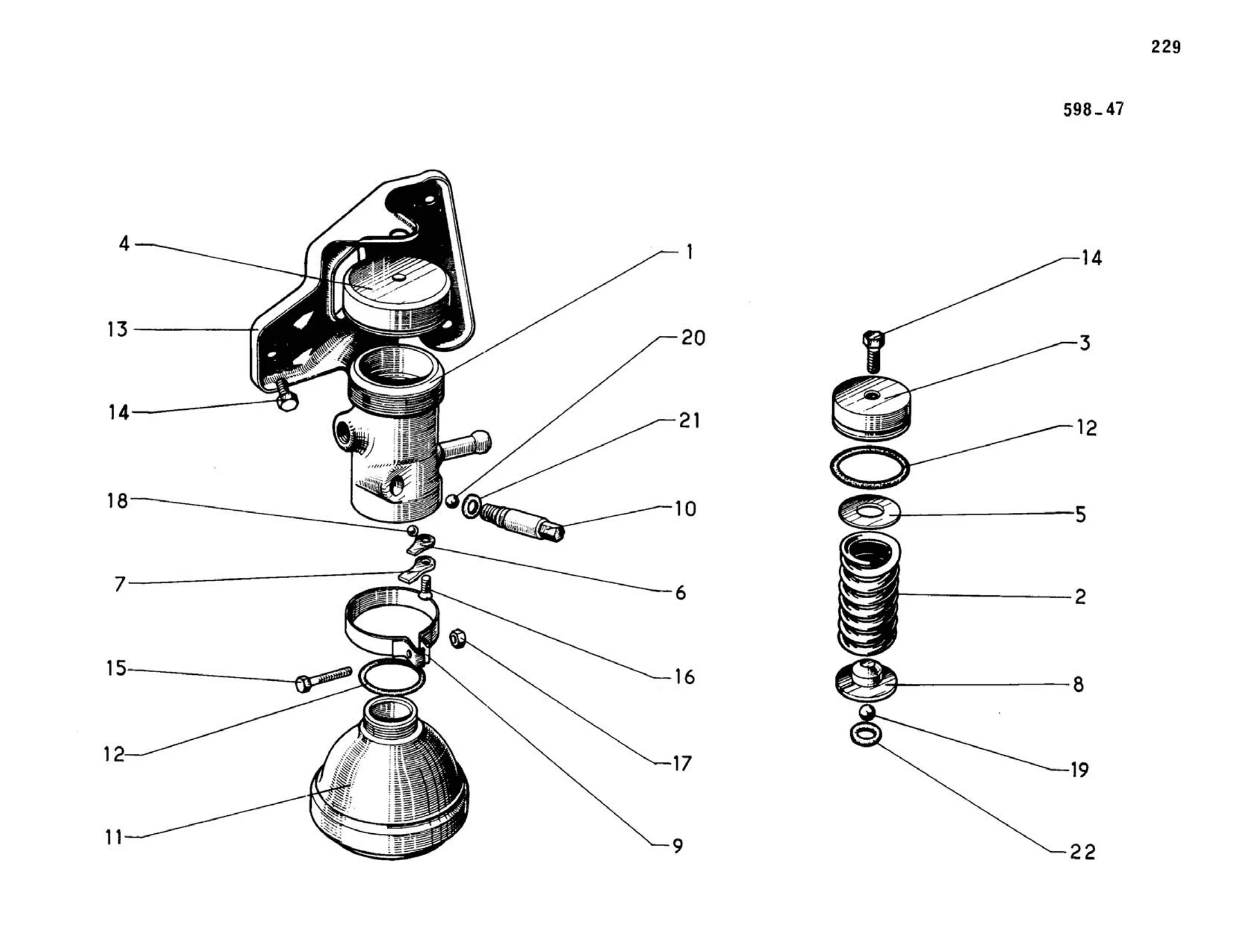 Multi-cylinder, page 206 of 344 — 598 Parts Catalogue — Volume I