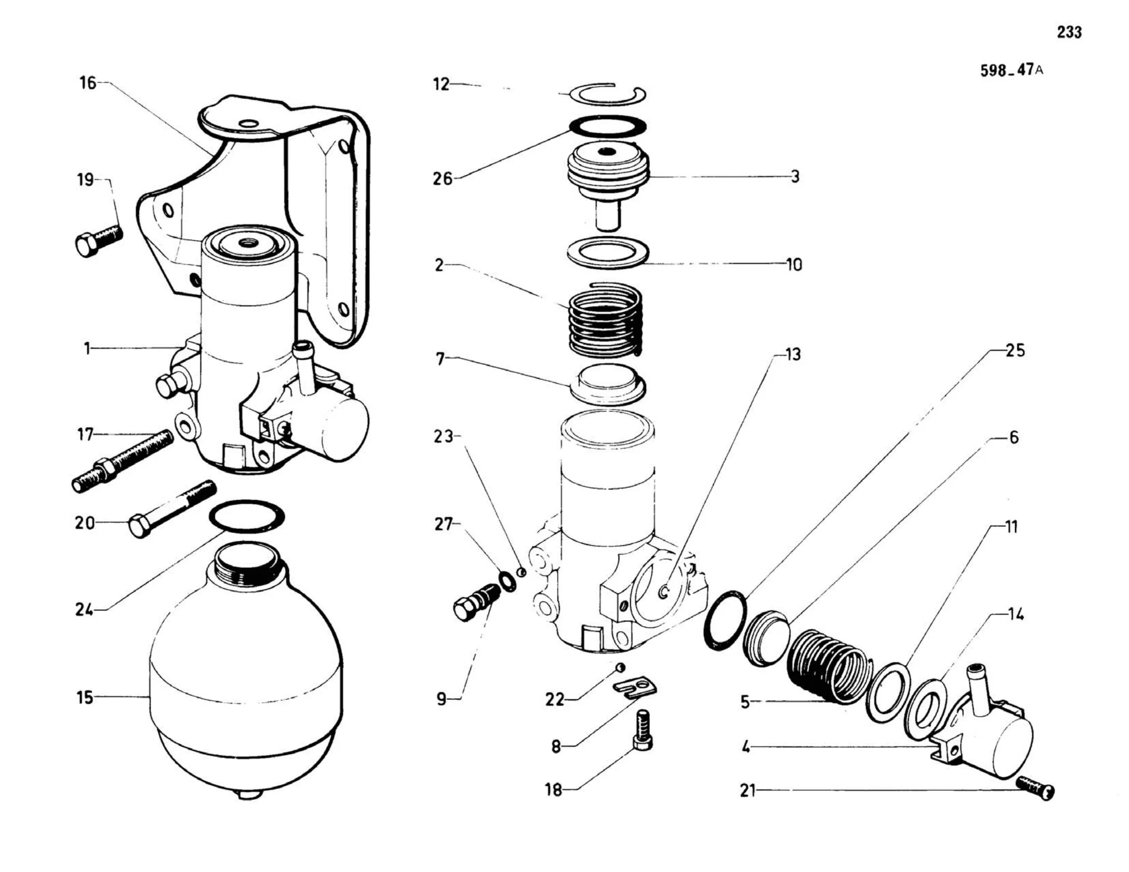 Pressure regulator / >6/69, page 209 of 344 — 598 Parts Catalogue — Volume I