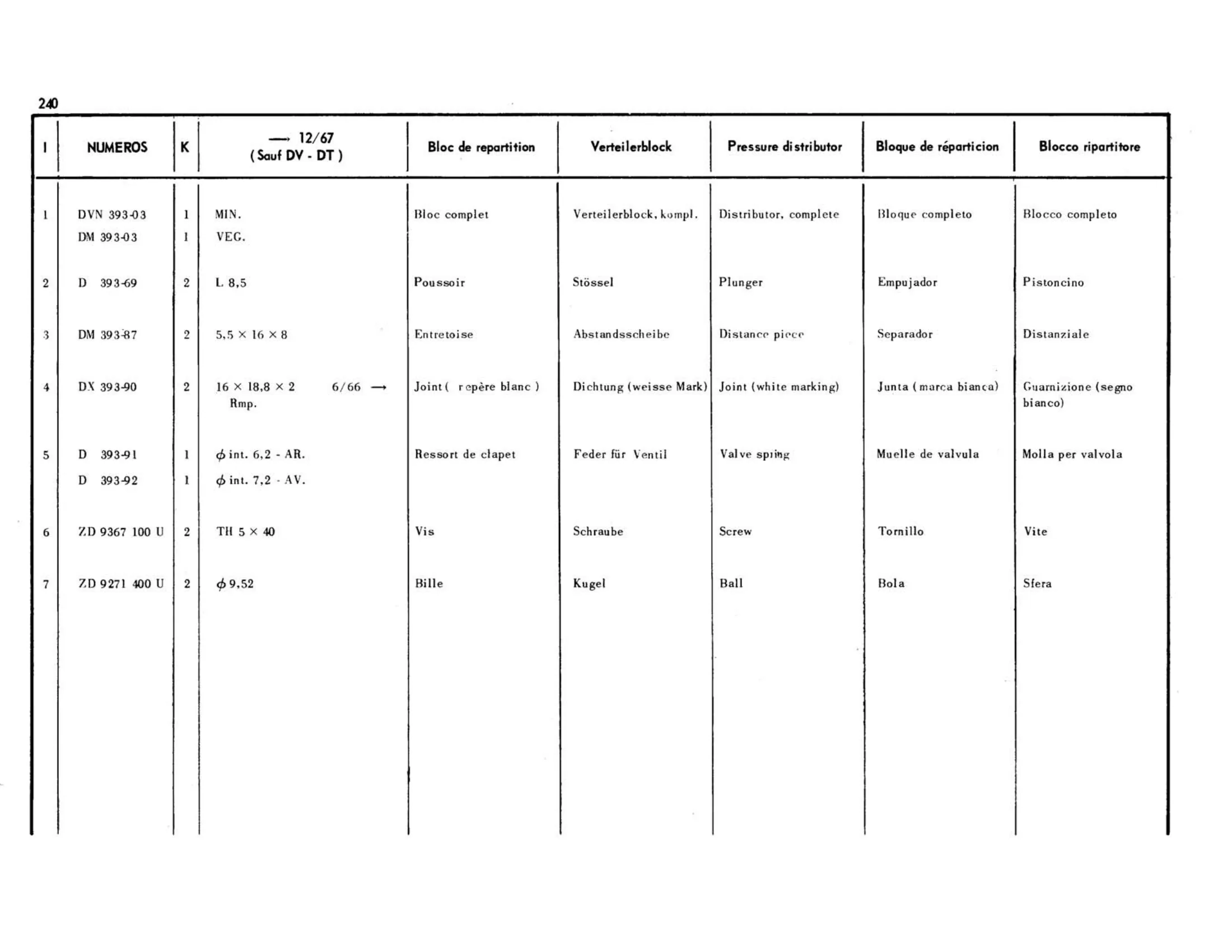 LHM 6/69>, page 215 of 344 — 598 Parts Catalogue — Volume I