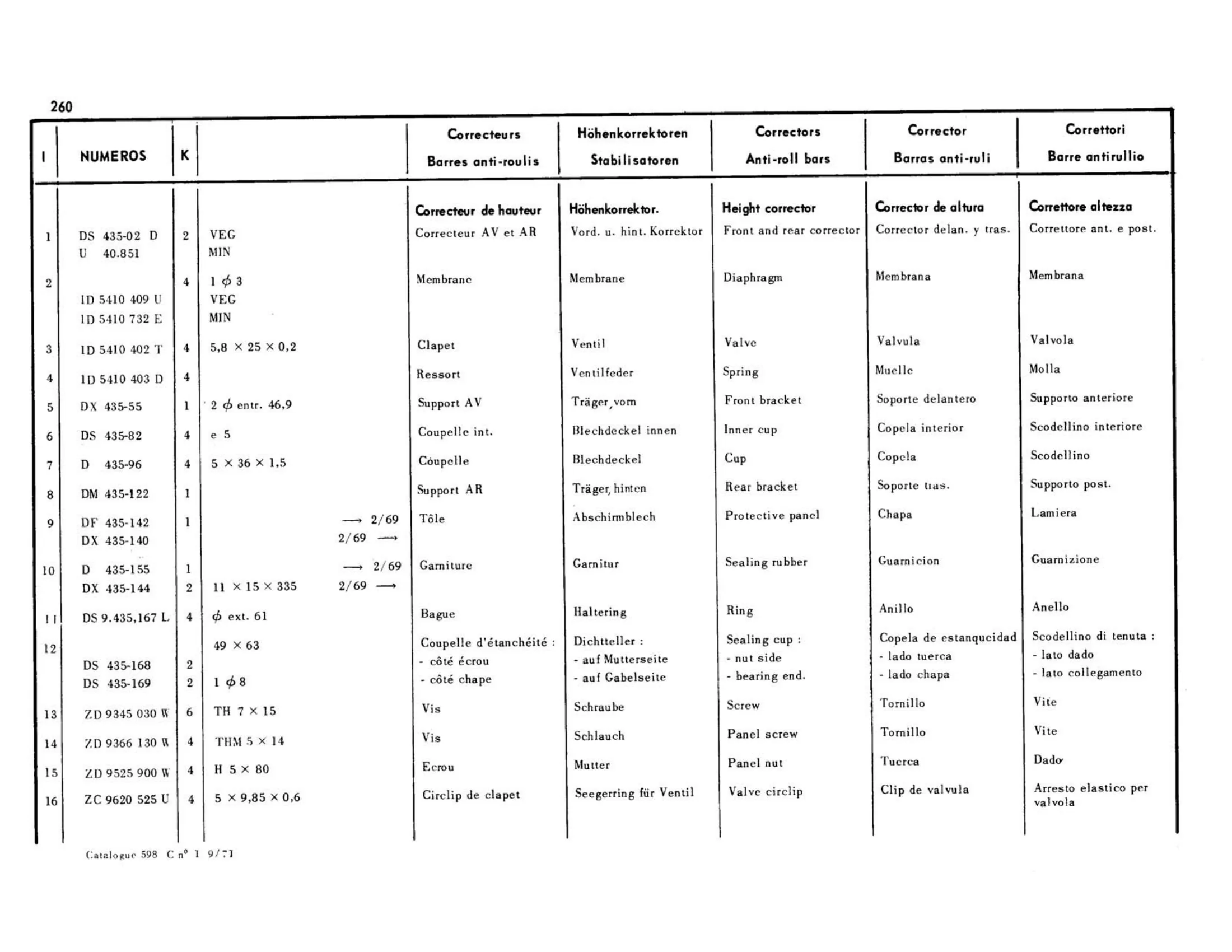 Rear, page 229 of 344 — 598 Parts Catalogue — Volume I
