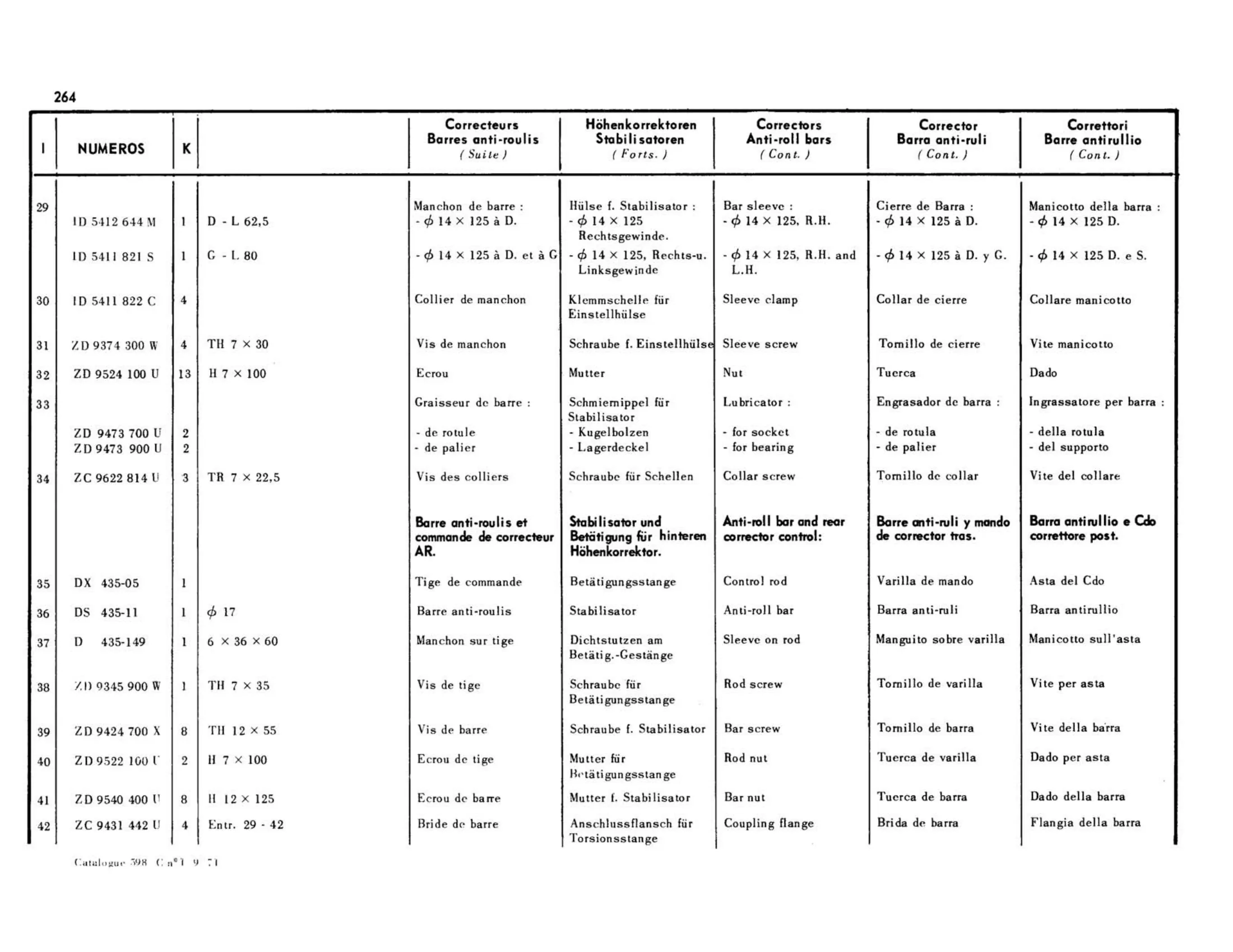 Rear, page 231 of 344 — 598 Parts Catalogue — Volume I