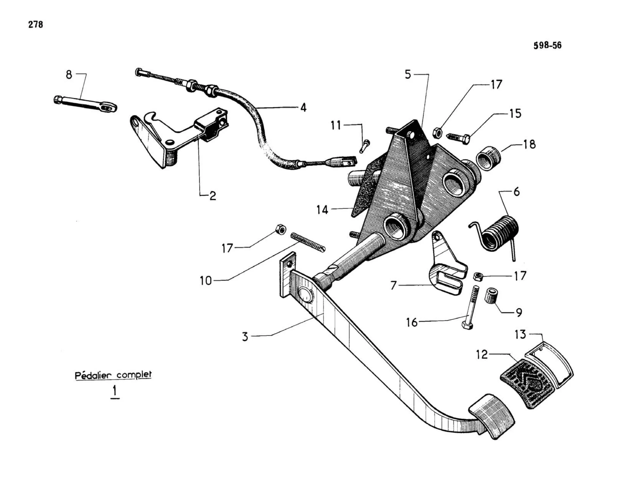 Pedal brake, page 241 of 344 — 598 Parts Catalogue — Volume I