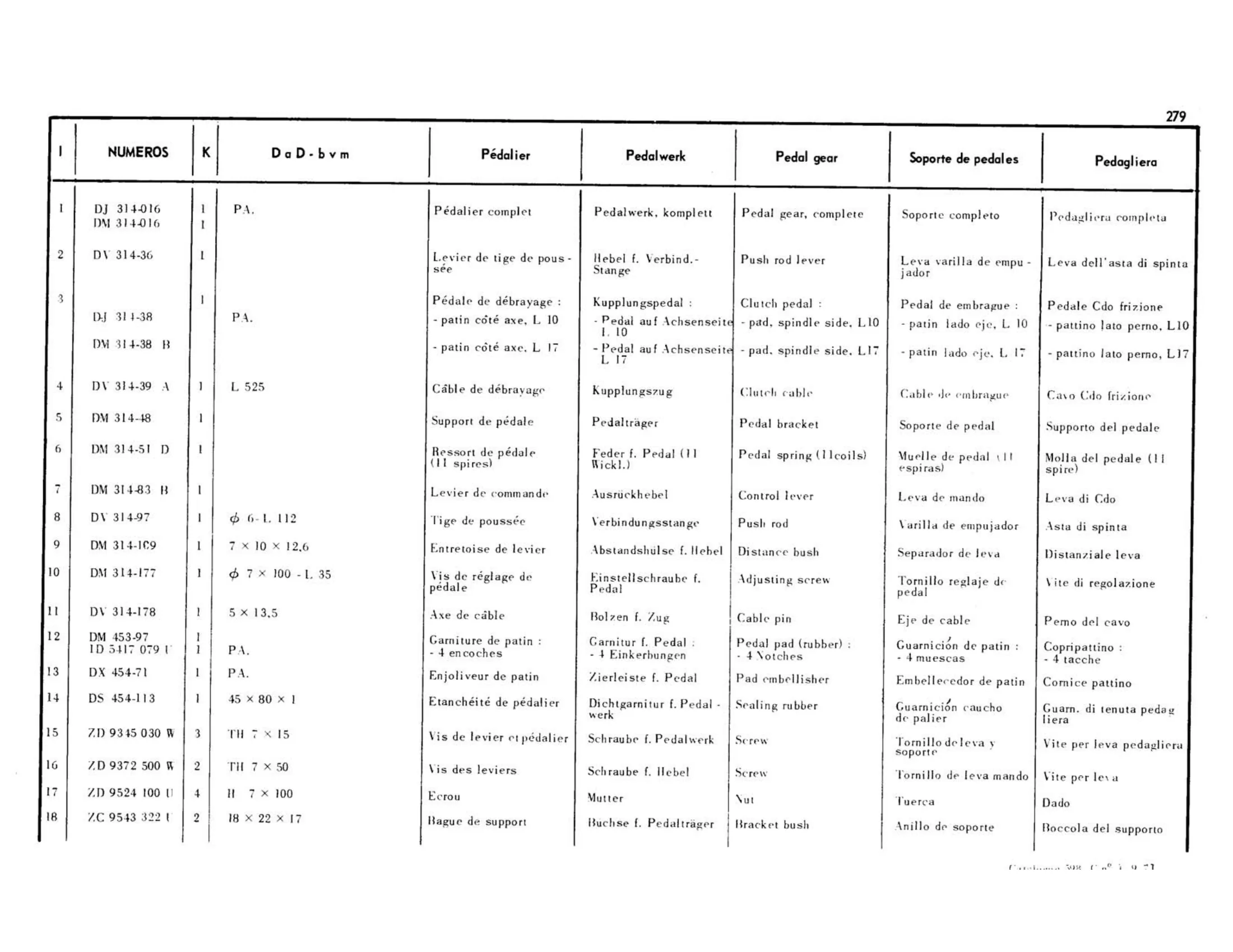 Pedal brake, page 242 of 344 — 598 Parts Catalogue — Volume I
