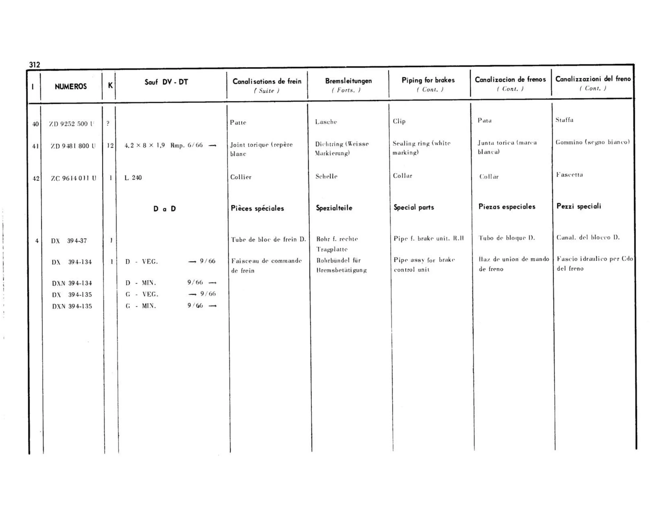 Power steering piping, page 265 of 344 — 598 Parts Catalogue — Volume I