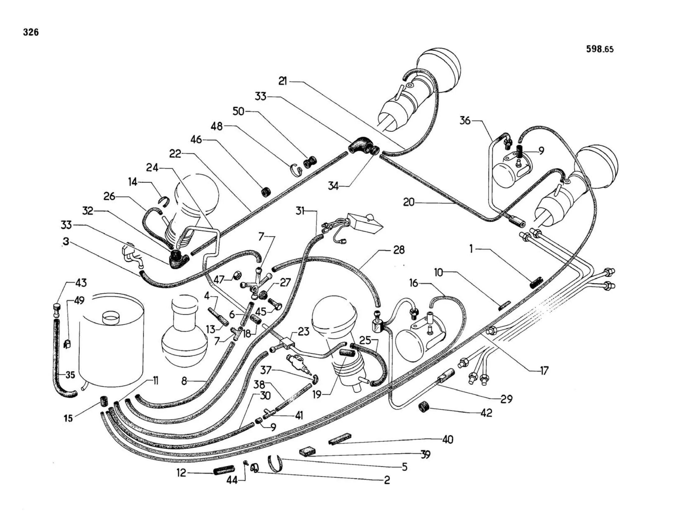 DV,DT >2/69, page 276 of 344 — 598 Parts Catalogue — Volume I