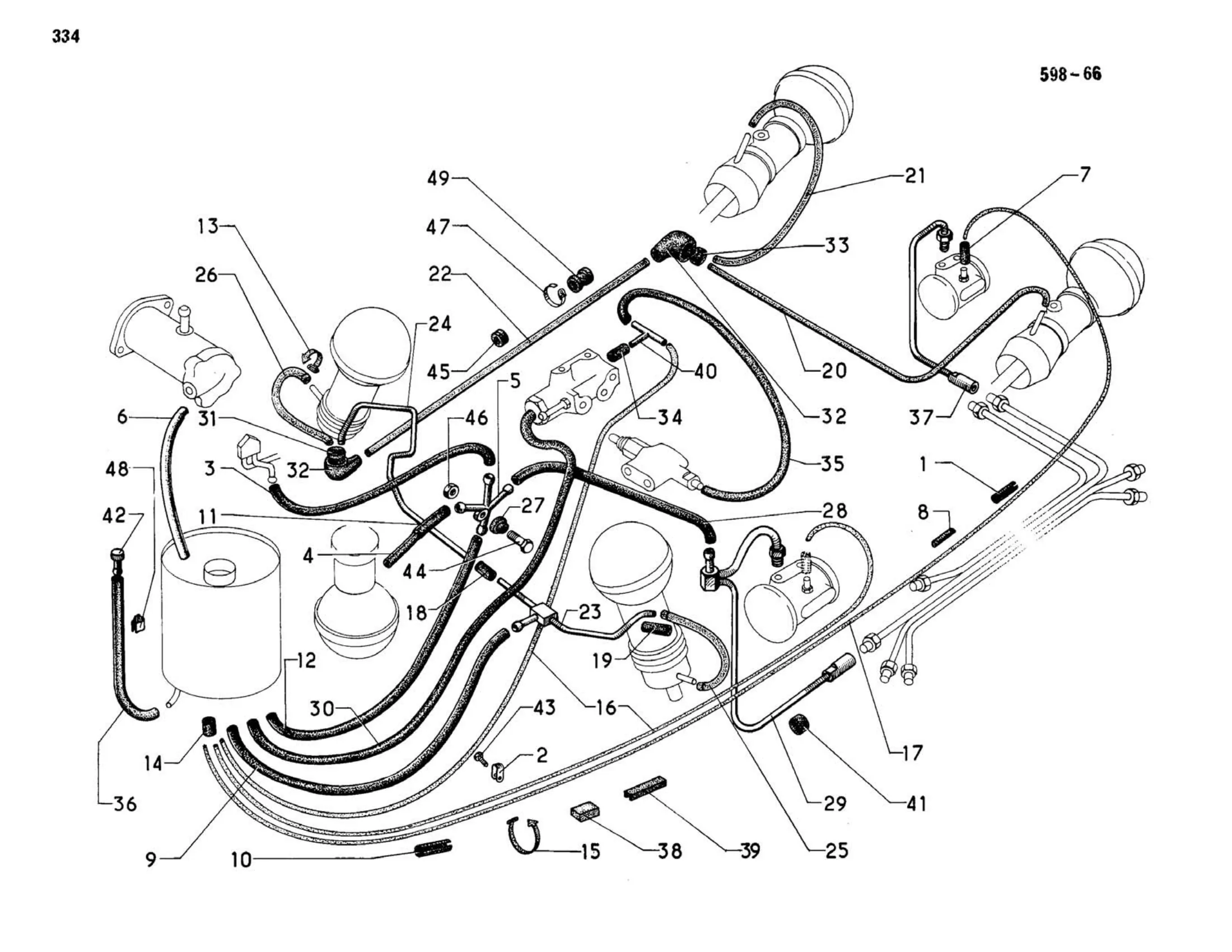 Rear, 2/69>, page 281 of 344 — 598 Parts Catalogue — Volume I