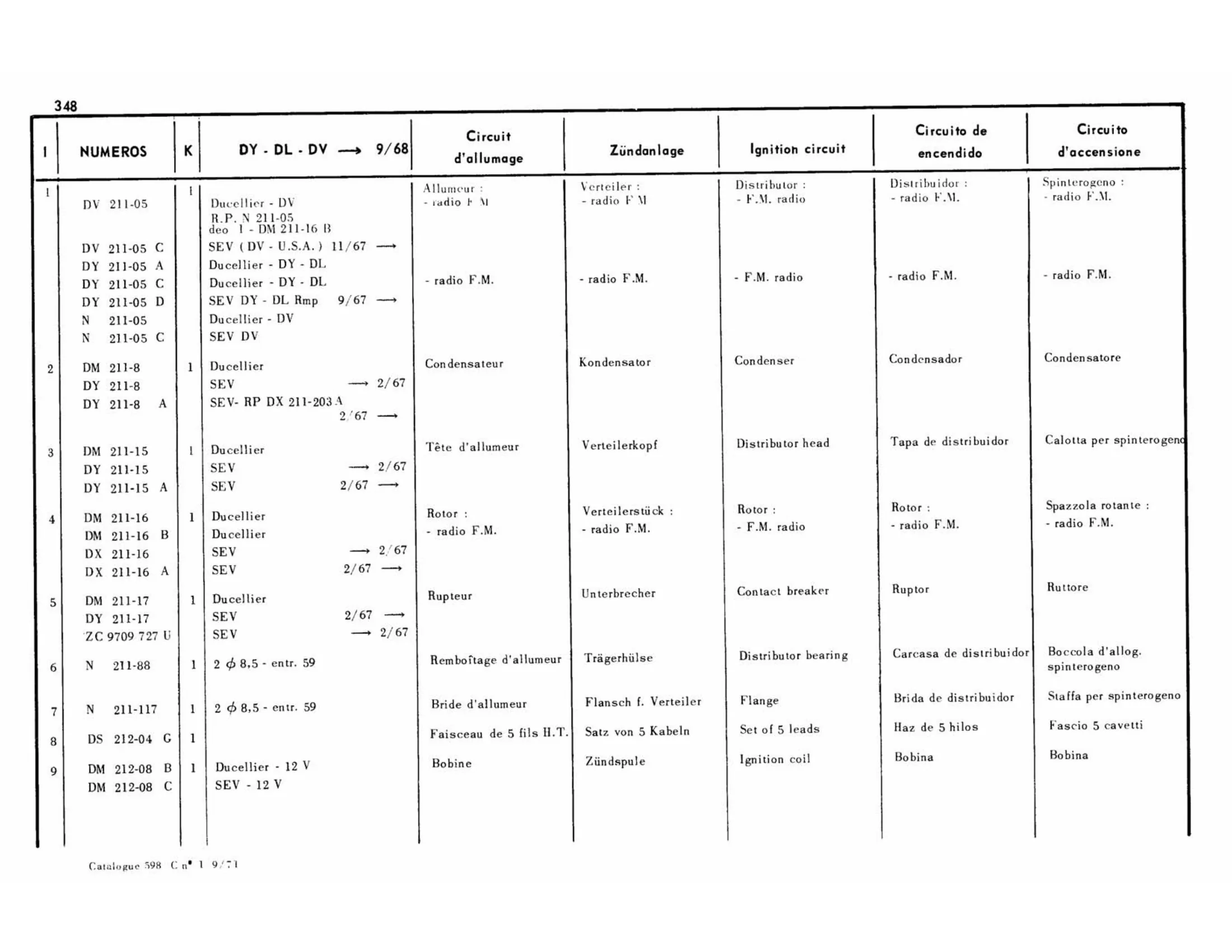 Manual height control / Left drive, page 292 of 344 — 598 Parts Catalogue — Volume I