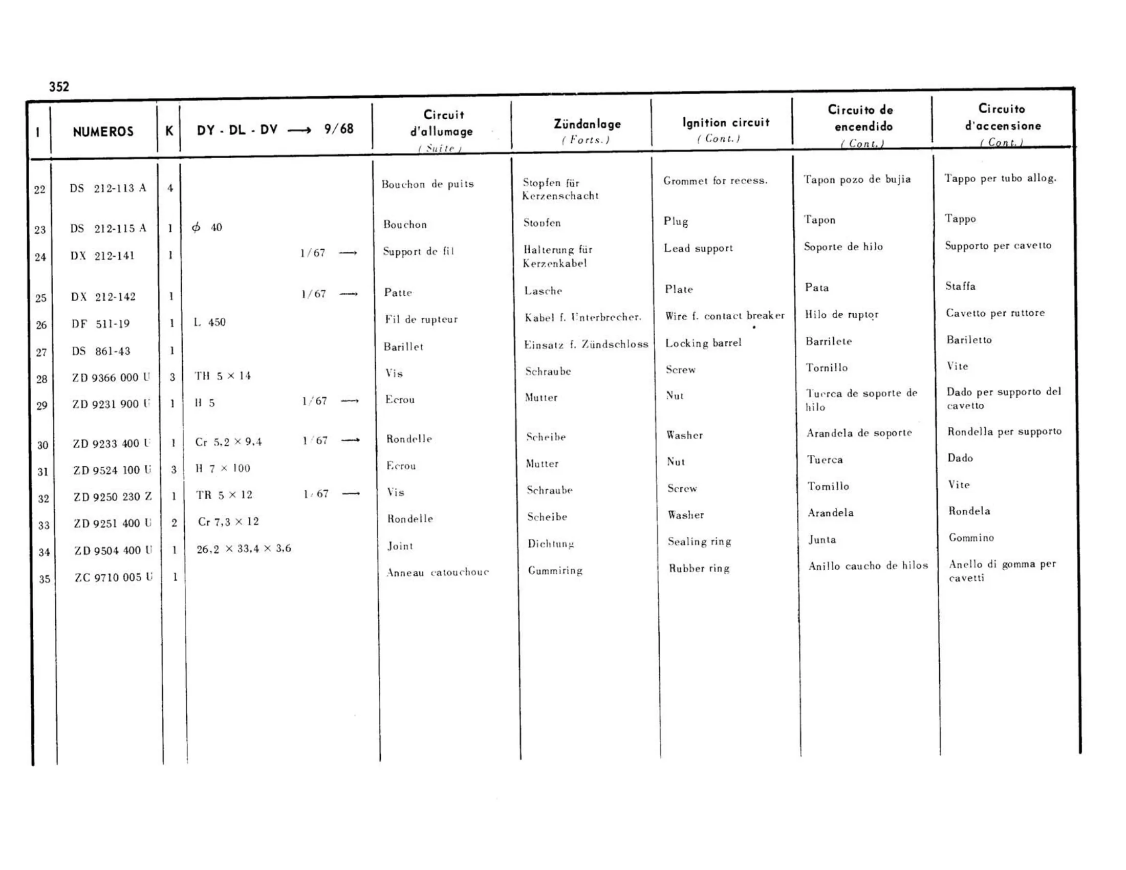 Right drive, page 294 of 344 — 598 Parts Catalogue — Volume I